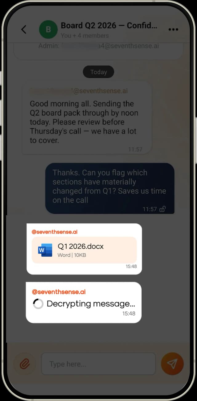 Chat in Lume Auth conversation with a verified contact